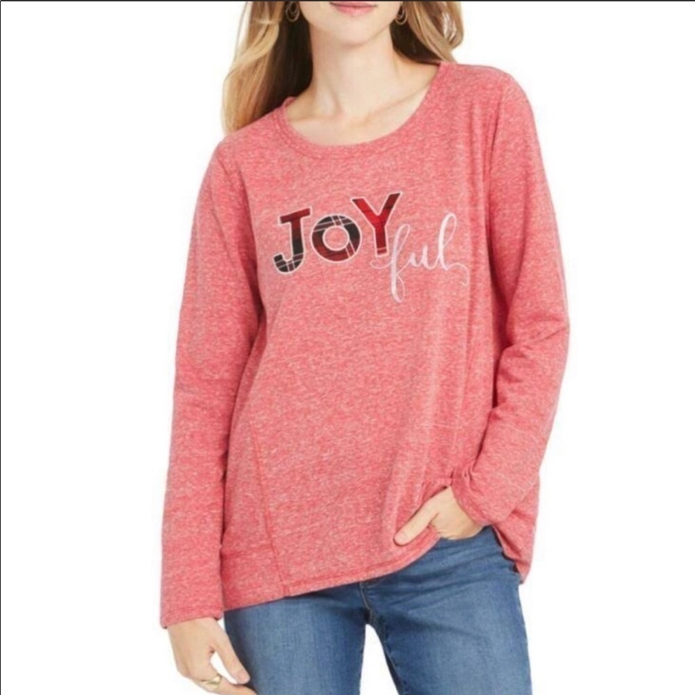 Style & Co pink long sleeve Joyful tee, NWT 3X